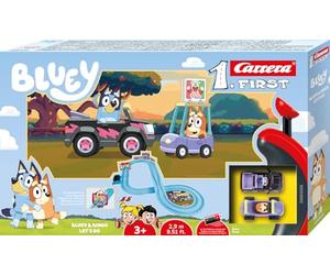Carrera FIRST 20063055 Bluey - Let's Go - FIRST Slot Racing Track, For Children From 3 Years And Adults, 2.9 Metres, With Bluey & Bingo