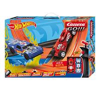 Carrera GO!!! 20062552UK Hot Wheels Race Track with Slot Cars for kids Age 6+, 4.9m length, trace tracks with licensed Slotcars, up to 2 players, UK Plugin Edition