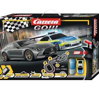Carrera GO!!! 20062577UK Chase 'n Race1:43 Scale, 5.3 Metres, With Porsche 911 GT3 Polize & Mercedes-AMG GT 63 - Selenite grey, Suitable from 6 Years+