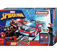 Carrera GO!!! 20062580UK Spider Racing I Slot Racing Set I 1:43 Scale I 4.9 Metres I With Spider-Man Speed Shifter (Blue) & Spider-Man Speed Shifter (Black) I UK Plug