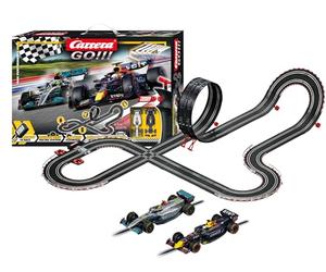Carrera Go!!! Max Performance | Formula 1 Race Track Set | Max Verstappen vs Louis Hamilton | 2 Slot Cars Including 2 Hand Regulators with Turbo Button | Includes Looping, Crossing, Fly-Over and Lap
