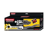 Carrera GO!!! Track Extension Pack Super Hump 2 Metres Additional Track With 4 Straights, 2 Humpback Sections & 1 Tunnel, Compatible With All Slot Racing Tracks