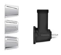 Carrera Grater Attachment Set for Stand Mixer 657-3 Stainless Steel Drums for Fine and Coarse Grating or Slicing Vegetables, Fruits, Cheese, Nuts and Chocolate - Storage Bag Included