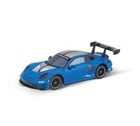 Carrera Hybrid, Porsche 911 GT3 R Blue Thunder, 1:50 scale, front and rear lights, up to 30 minutes of racing action, USB-C charging in 20 minutes, mobile app control for maximum driving pleasure