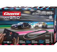 Carrera Hybrid Hyperdrive Fury, New Generation Racing Fun, With Ford Mustang No.64 and BMW GT3 No.99, 1:50 Scale, Hybrid Tech with AI Support, Control via Smartphone App, Suitable For 10 Years+
