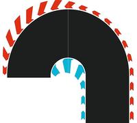 Carrera Hybrid, Track Pack Hairpin Curves, Extension set with 2 Pieces, 180° Hairpin Sections, 1 Right and 1 Left, Perfect for Exciting Track Guides