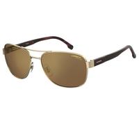 Carrera Man Carrera C FLEX 02/G/S J5G/YL Sunglasses Metal Gold Brown Squared Polarized Anti-glare