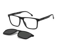 Carrera Man Carrera CA8061/CS 08A/M9 Sunglasses Injected Black Grey Squared Polarized Clip-on