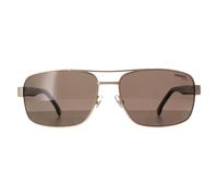 Carrera Men's Rectangle Gold with Havana Bronze Polarized 8063/S Carrera Gold One Size