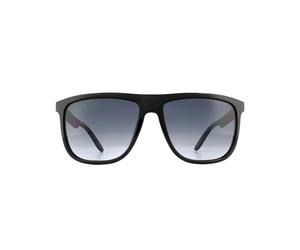 Carrera Men's Rectangle Shiny Black Dark Grey Gradient Sunglasses Carrera Black One Size