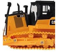 Carrera RC Cat D7E Bulldozer 1:24 | Remote Controlled Bulldozer 28.9 cm, 2.4 GHz Full Function | Movable Dozer Shield, 60 Minutes Driving Time | Cat License Construction Vehicle from 8 Years