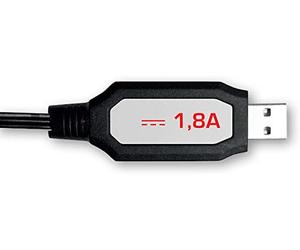Carrera RC Greenhills USB Charging Cable for 6.4V LiFePo4 Battery 370600054 - NEW - CRCP254