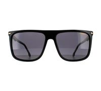 Carrera Rectangle Mens Black Gold Grey Sunglasses - One Size