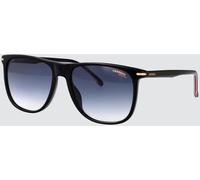 CARRERA Rectangular Aviator Sunglasses in Black and Blue Acetate - Size: 57 - male