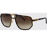 CARRERA Rectangular Metal Aviator Sunglasses with Double Bridge - Size: 61 - male