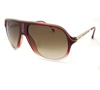 Carrera Safari65 Sunglasses Brown Burgundy Gold w/ Brown Gradient Lenses 7W5 HA