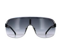 Carrera Shield Black Crystal White Blue Dark Grey Gradient Sunglasses Black