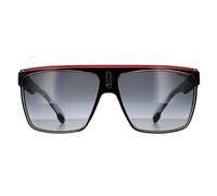 Carrera Shield Black Crystal White Red Dark Grey Gradient Sunglasses Carrera Black One Size
