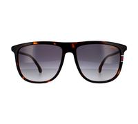 Carrera Square Mens Red Gold Grey Gradient Sunglasses - Brown - One Size