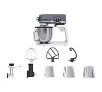 Carrera Stand Mixer 657 - Stainless Steel Food Processor with 5L Bowl - LED Display, 8 Speed Settings, Planetary Motor, Dough Hook, Whisk and Stirrer - Quiet Operation - 10 kg Base - 800 W