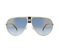 Carrera Men's Aviator Black Gold Blue Gold Gradient Mirror 1033/S Sunglasses Carrera Gold One Size