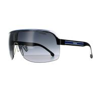 Carrera Shield Black Crystal White Blue Dark Grey Gradient Sunglasses Black One Size