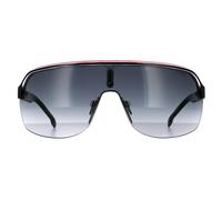 Carrera Shield Black Crystal White Red Dark Grey Gradient Sunglasses Carrera Black One Size