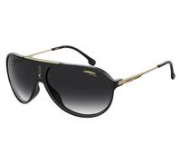 Carrera Unisex Carrera HOT65 807/9O Sunglasses Acetate Black Grey Pilot Normal Shaded