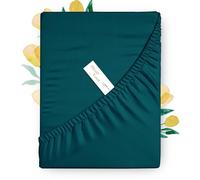 Carressa Linen 100% Egyptian Cotton Deep Pocket Twin XL Fitted Sheet Only - 800 Thread Count Luxury Hotel Cotton Fitted Sheet, Sateen Weave Cooling Bottom Sheet, Fits Mattress up to 18 in - Teal
