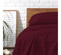 Carressa Linen 800 Thread Count 100% Long Staple Soft Egyptian Cotton SheetSet, 4 Piece Set, Twin Sheets,Upto 17" Deep Pocket, Smooth & Soft Sateen Weave, Deep Pocket, Luxury Bedding, Burgundy