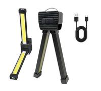 Carreuty Magnet Posing Lamp, 180 Degree Folding Portable Gym Lamp with Hook and USB Cable, Waterproof LED 7th Gear Dimming Gym for Posing