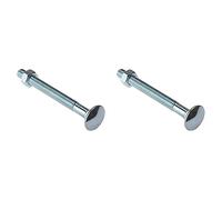 Carriage Bolt & Nut ZP M12 x 130mm Bag 5 (Pack of 2)