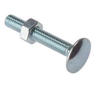Forgefix Carriage Bolt & Nut ZP M6 x 40mm Bag 10 FORCB640G