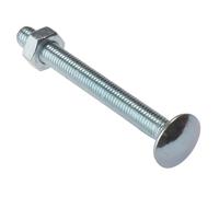 Fandf 10CB840 Carriage Bolts With Hex Nuts - Zinc Plated M8 X 40Mm (Bag Of 10)