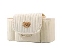 Carriage Caddy - Polyester Material 14x6x5 Inches, Portable Diaper Bag, Detachable Harness, Waterproof Wet Wipe Dispenser Compartment | Walking,