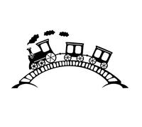 Carriage Train Reusable Stencil A3 A4 A5 Modern Style Decor Kids Room / Kids70 (Mylar Reusable Stencil, A3 Size - 297 x 420 mm, 11.7 x 16.5 in)