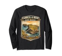 Carrick a Rede Rope Bridge Northern Ireland Souvenir Irish Long Sleeve T-Shirt