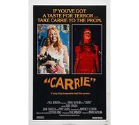 Carrie 1976 Cult Vintage Horror Film Movie Poster Print Stephen King (A4 Framed - White Frame)