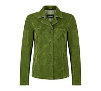 Carrie CH Hoxton Woman’s Lime Green Suede Leather Classic Blazer Style Box Buttons Jacket Jennifer 8728 (12)