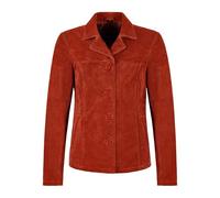 Carrie CH Hoxton Woman’s Real Suede Leather Classic Blazer Style Box Buttons Jacket Jennifer 8728 (UK, Numeric, 20, Regular, Regular, Orange)