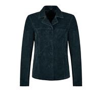 Carrie CH Hoxton Woman’s Real Suede Leather Classic Blazer Style Box Buttons Jacket Jennifer 8728 (UK, Numeric, 12, Regular, Regular, Navy Blue)