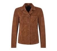 Carrie CH Hoxton Woman’s Real Tan Suede Leather Classic Blazer Style Box Buttons Jacket Jennifer 8728 (18)