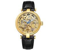 Carrie Hughes Men's Steampunk Bronze Skeleton Automatic Watch Leather Strap CH12(CH8160G)