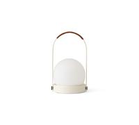 Carrie Portable Lamp Steel/Ivory/Leather