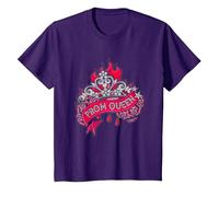 Carrie Prom Queen Blood & Flames Tattoo Style Logo T-Shirt, Youth, Purple, Small