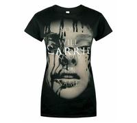 Carrie Womens Black Character Short Sleeved T-Shirt - Large