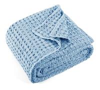Carriediosa 100% Cotton Waffle Weave Throw Blanket 400GSM 60x80