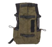 Carrier Backpack, Multipurpose Nylon Mesh, Breathable and Portable for Cats, Dogs, with Reflective Strip, Buckle and Whistle, Ideal for Outdoor Cycling and Travel (L)
