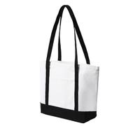 Carrier Carrier-Bag-Ammentally Friendly Shopping Bag Reusable Shopping Bag | Minimalist Canvas Bag, Sustainable Market Bag, Foldable Canvas Shopper, Everyone's Pocket, Black/White, Consulte la