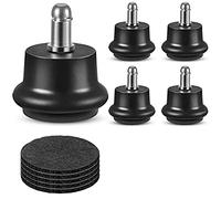Carriere Bell Glides Replacement Chair Swivel Caster Wheels to Fixed Stationary Castors,Separate Self Adhesive Felt Pads